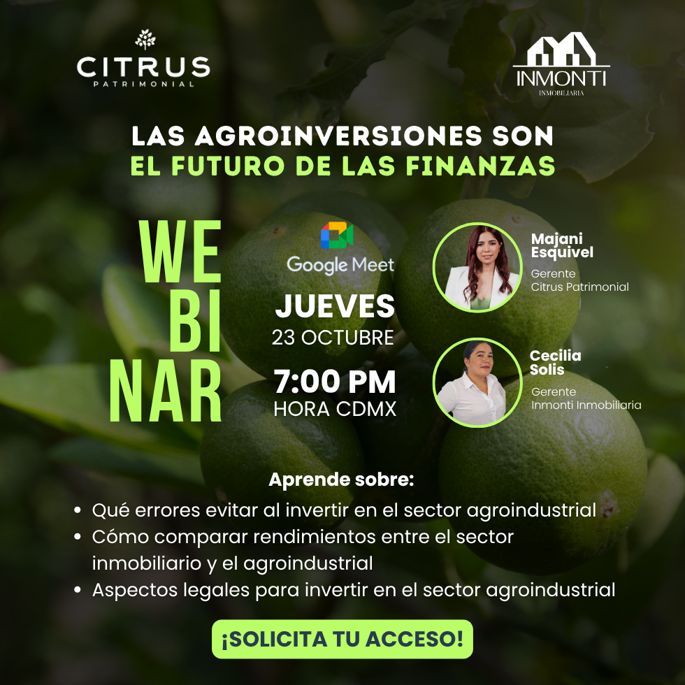 Webinar Las agroinversiones son el futuro de las finanzas en México
